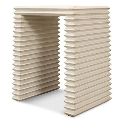 Sarreid Stacked Side Table Antique White