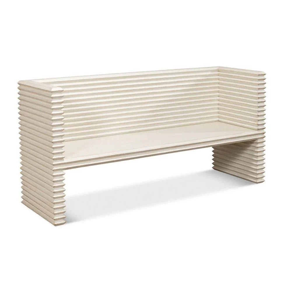 Stacked Wooden Bedroom Bench