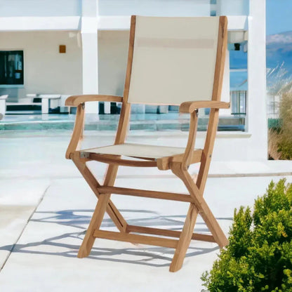 Stella Teak Outdoor Folding Armchair - LOOMLAN - HiTeak - Outdoor Dining Chairs