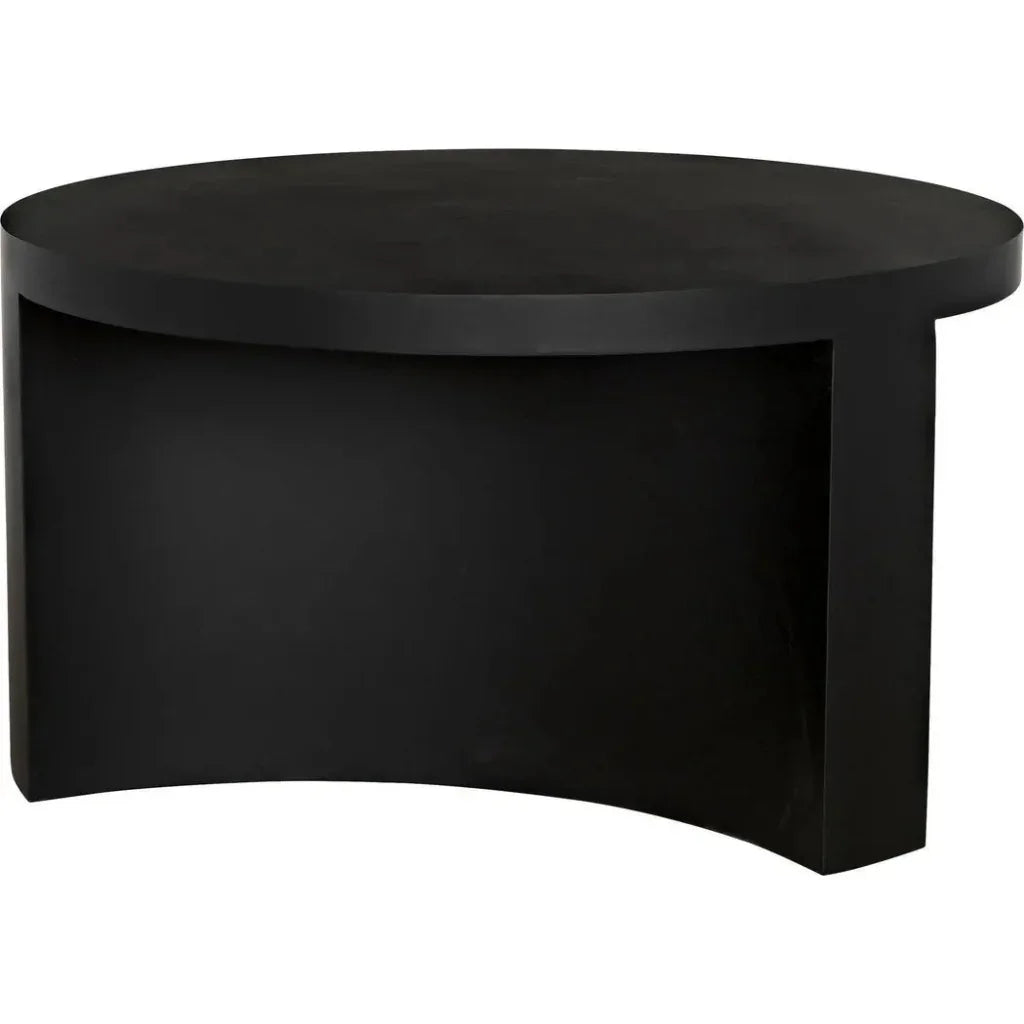 Noir Steward Black Round Coffee Table