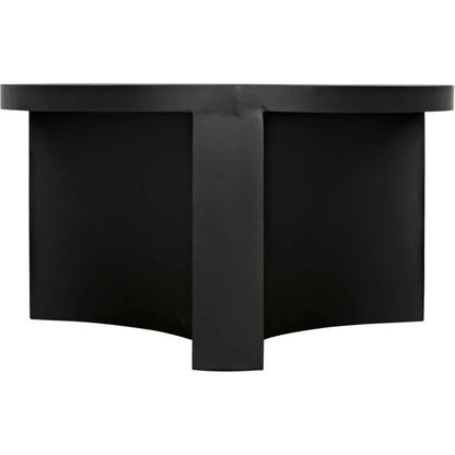 Noir Steward Black Round Coffee Table