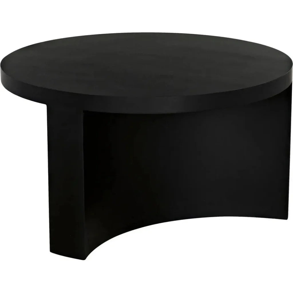 Noir Steward Black Round Coffee Table