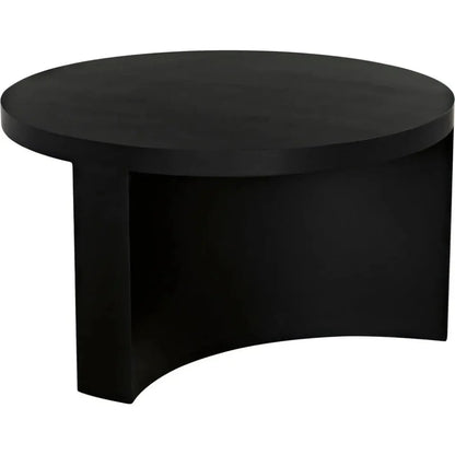Noir Steward Black Round Coffee Table