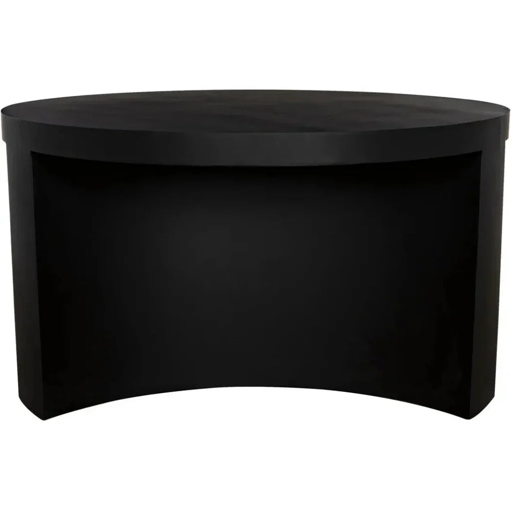 Noir Steward Black Round Coffee Table