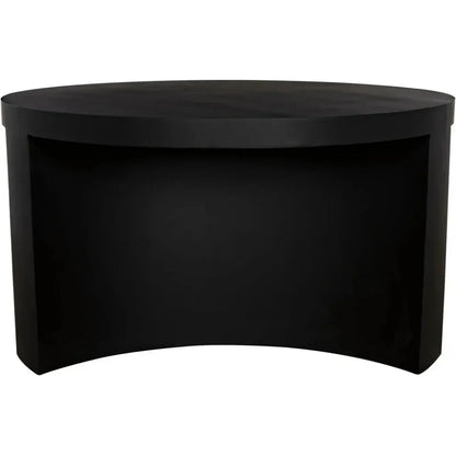 Noir Steward Black Round Coffee Table