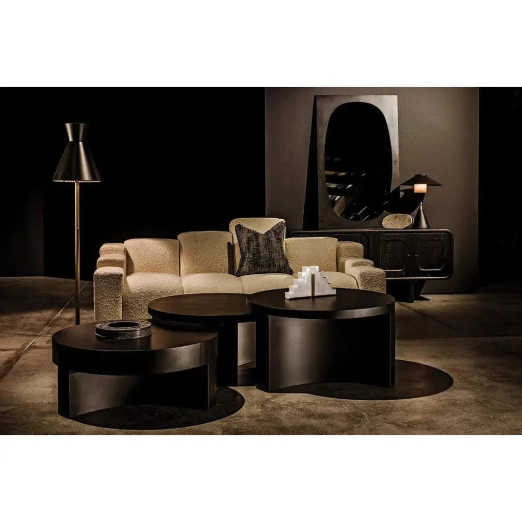 Noir Steward Black Round Coffee Table