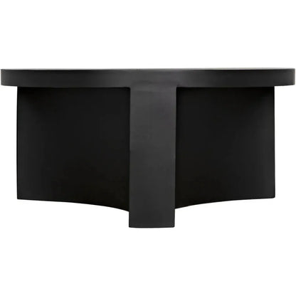 Noir Steward Black Round Coffee Table