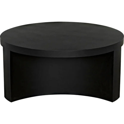 Noir Steward Black Round Coffee Table