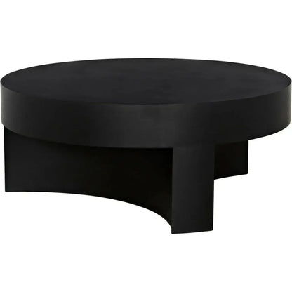 Noir Steward Black Round Coffee Table