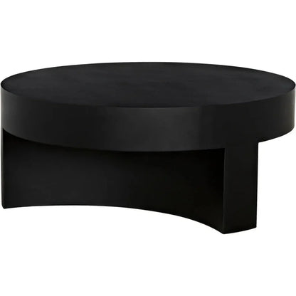 Noir Steward Black Round Coffee Table