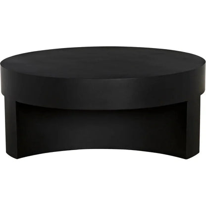 Noir Steward Black Round Coffee Table