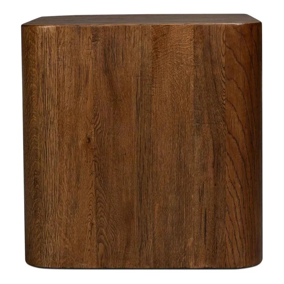 Sarreid Stewart Natural Wood Square Side Table