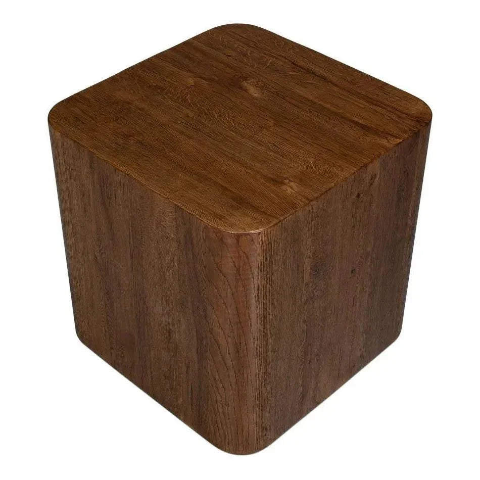 Sarreid Stewart Natural Wood Square Side Table