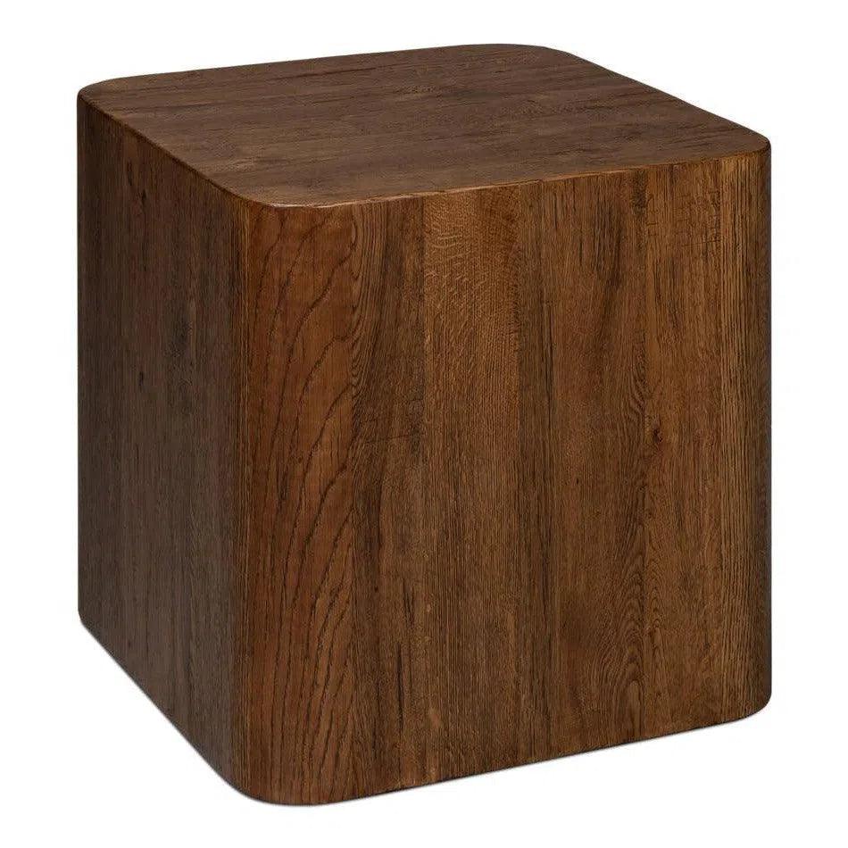 Sarreid Stewart Natural Wood Square Side Table