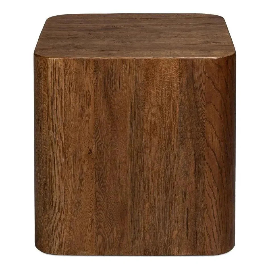 Sarreid Stewart Natural Wood Square Side Table