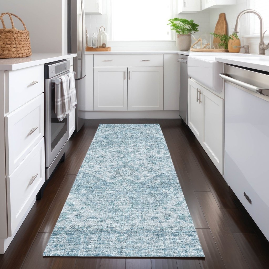 LOOMLAN Rugs Stockholm Blue Washable Indoor-Outdoor Rug