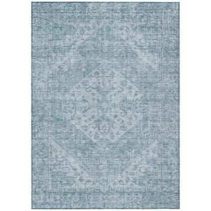 LOOMLAN Rugs Stockholm Blue Washable Indoor-Outdoor Rug