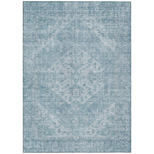 LOOMLAN Rugs Stockholm Blue Washable Indoor-Outdoor Rug