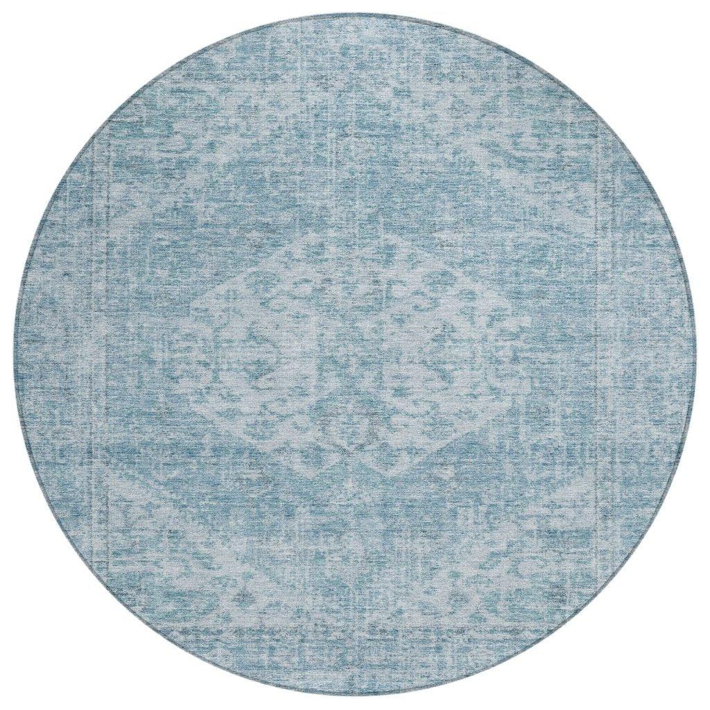 LOOMLAN Rugs Stockholm Blue Washable Indoor-Outdoor Rug