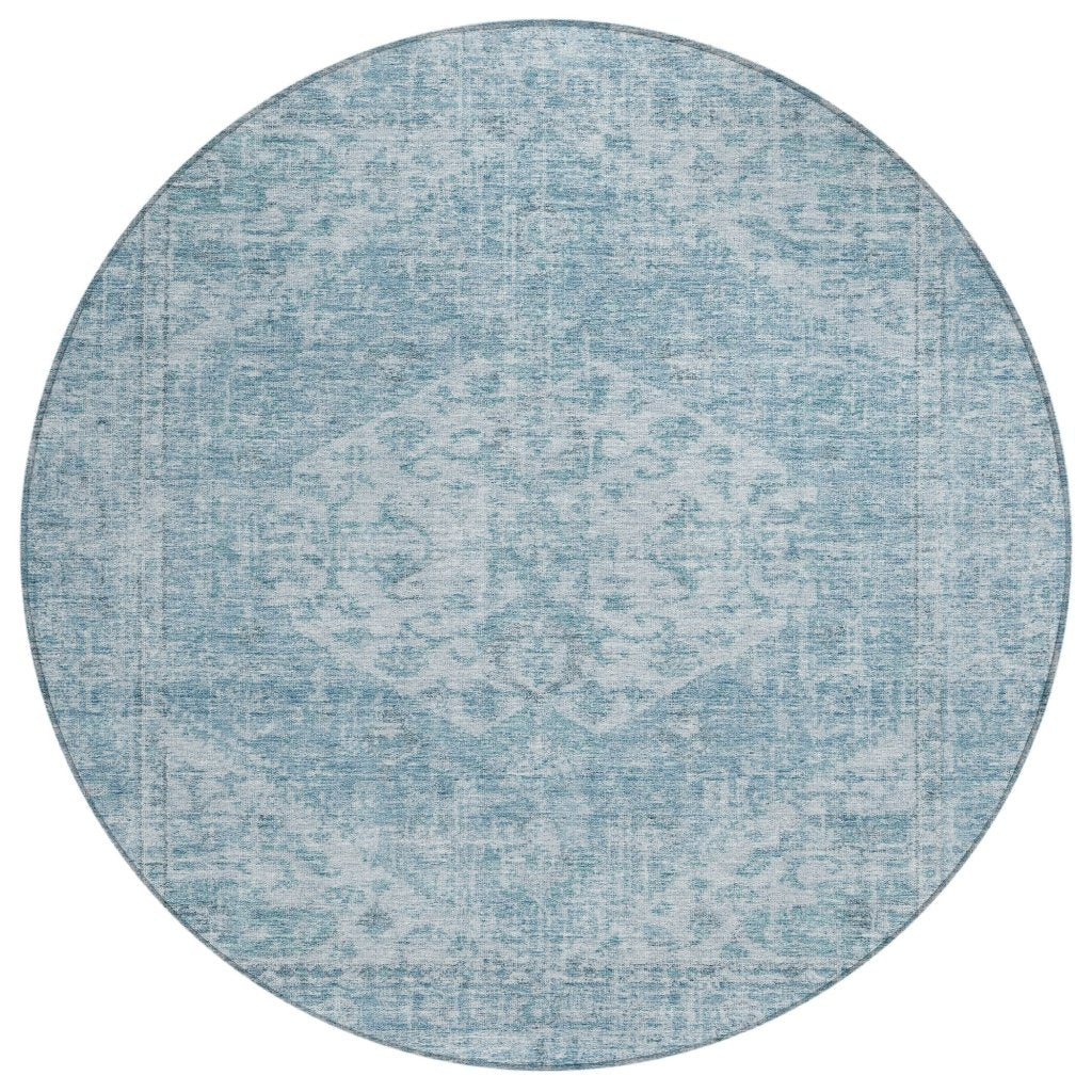 LOOMLAN Rugs Stockholm Blue Washable Indoor-Outdoor Rug