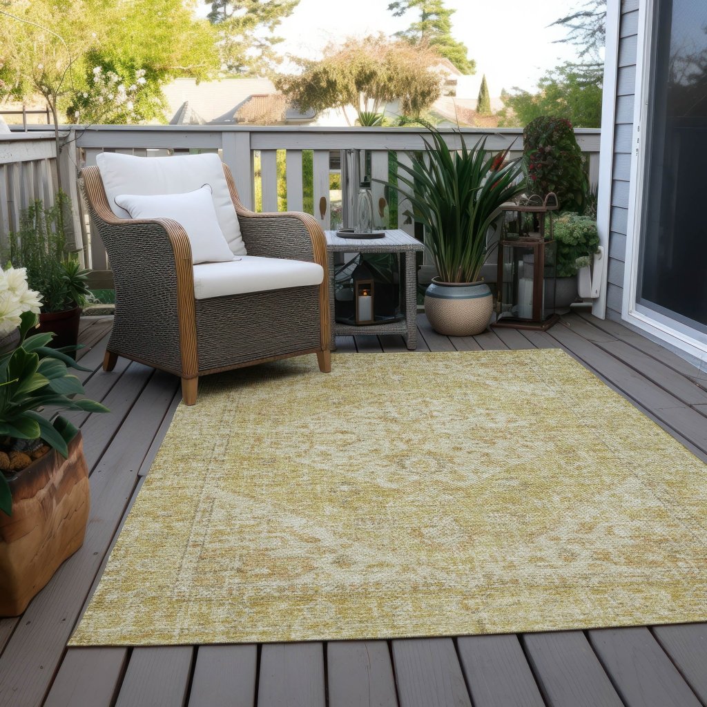 LOOMLAN Rugs Stockholm Gold Washable Indoor-Outdoor Rug