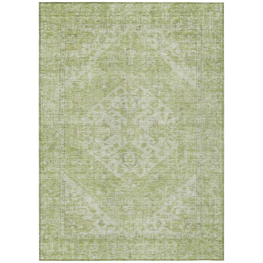 LOOMLAN Rugs Stockholm Green Washable Indoor-Outdoor Rug