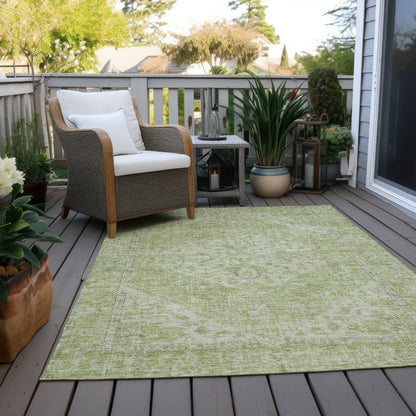 LOOMLAN Rugs Stockholm Green Washable Indoor-Outdoor Rug