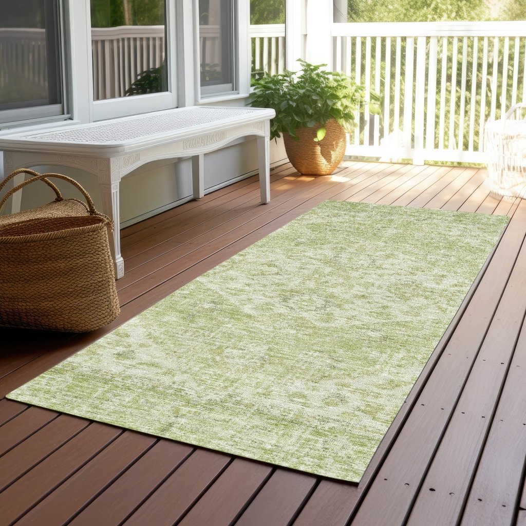 LOOMLAN Rugs Stockholm Green Washable Indoor-Outdoor Rug