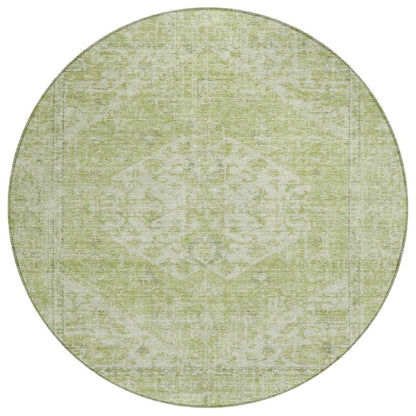 LOOMLAN Rugs Stockholm Green Washable Indoor-Outdoor Rug