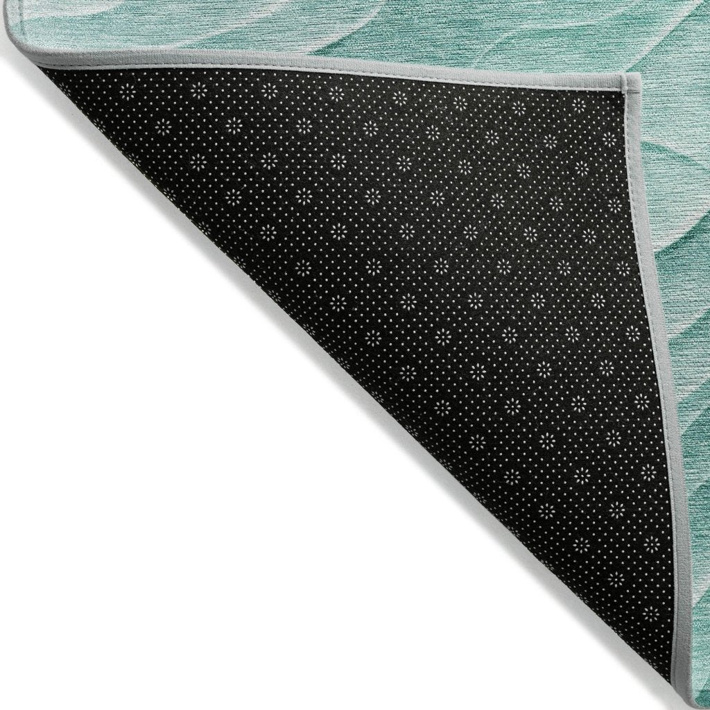 LOOMLAN Rugs Stratora Teal Washable Indoor-Outdoor Rug