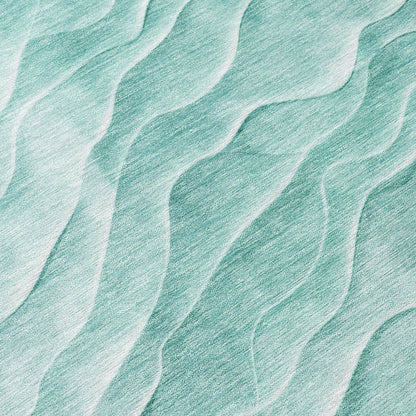 LOOMLAN Rugs Stratora Teal Washable Indoor-Outdoor Rug