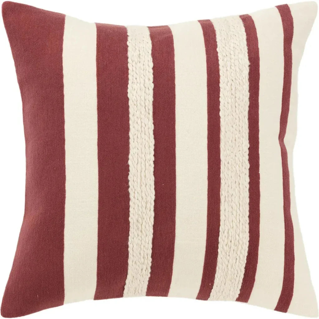 Stripes Down Filled Decorative Throw Pillow Cover