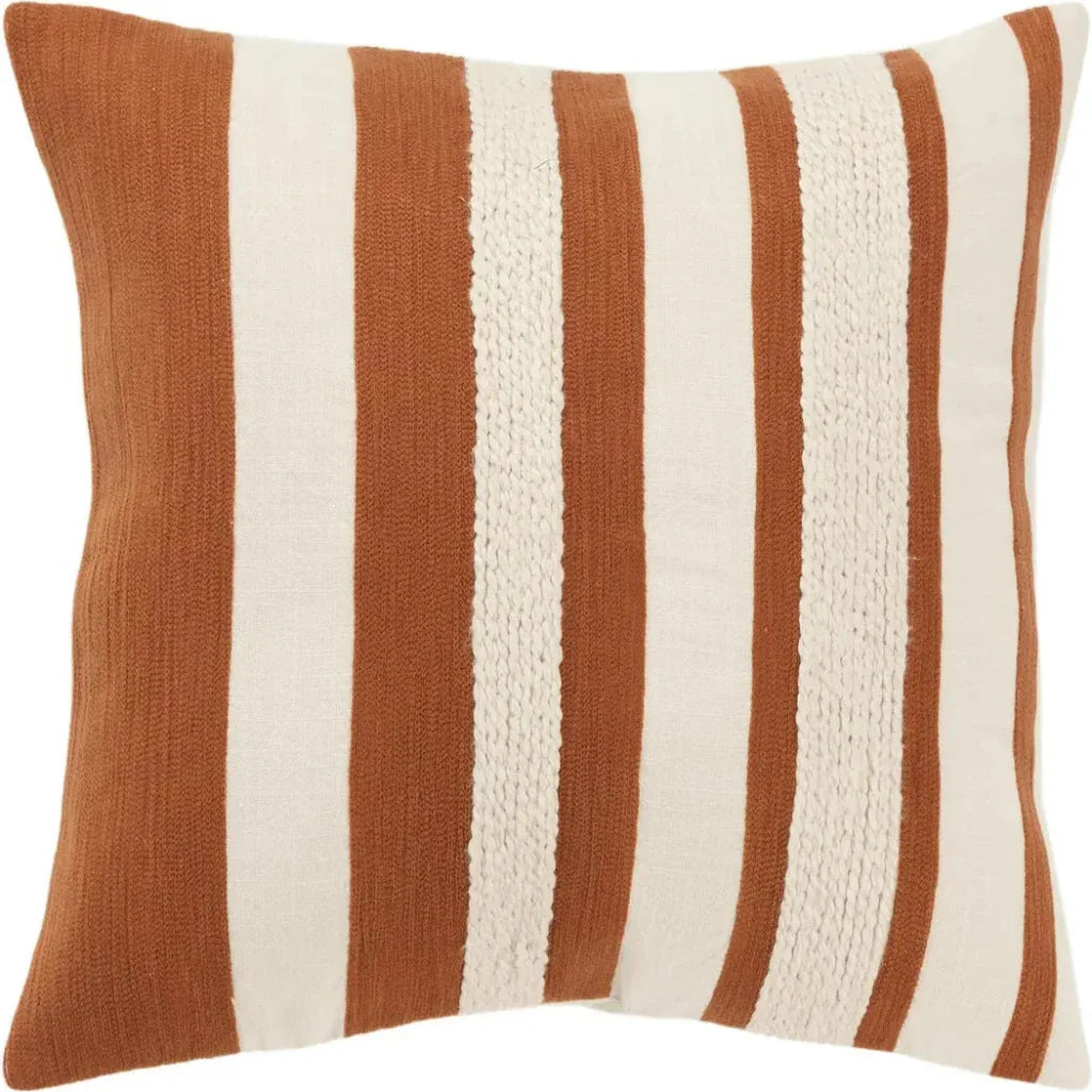 Stripes Down Filled Decorative Throw Pillow Cover