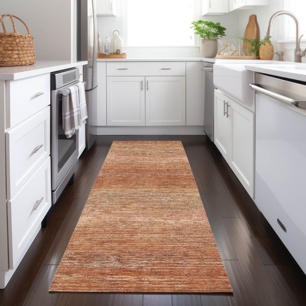 LOOMLAN Rugs Suma Orange Washable Indoor-Outdoor Rug