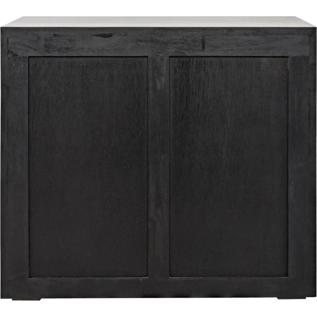 Noir Sumiko Black Wood Side Table
