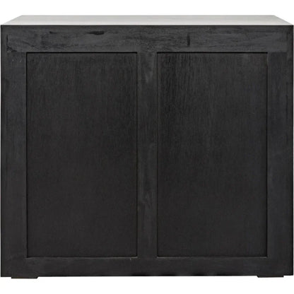 Noir Sumiko Black Wood Side Table