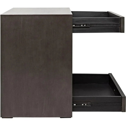 Noir Sumiko Black Wood Side Table
