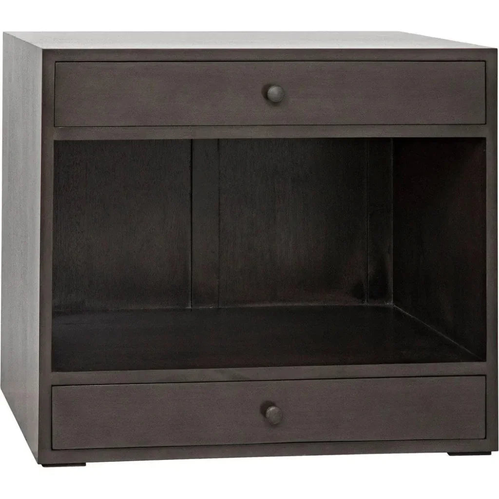 Noir Sumiko Black Wood Side Table