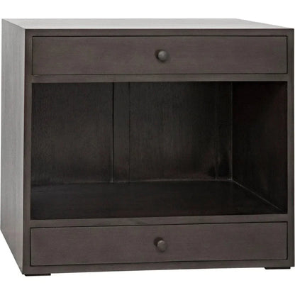 Noir Sumiko Black Wood Side Table