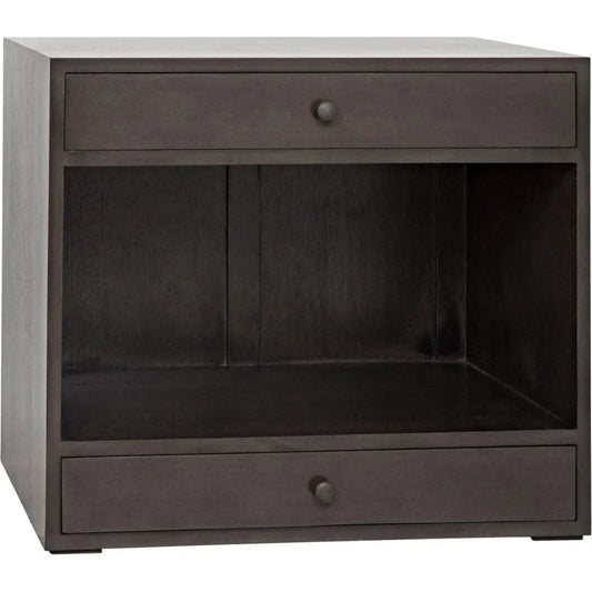 Noir Sumiko Black Wood Side Table