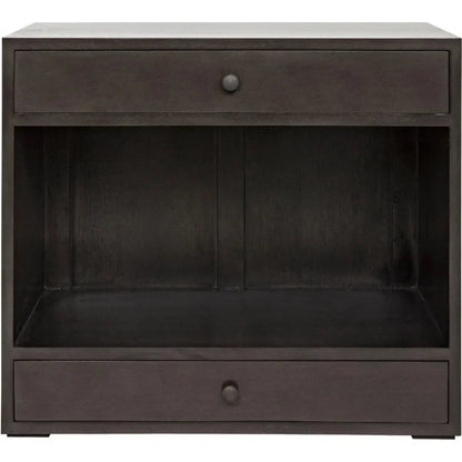 Noir Sumiko Black Wood Side Table
