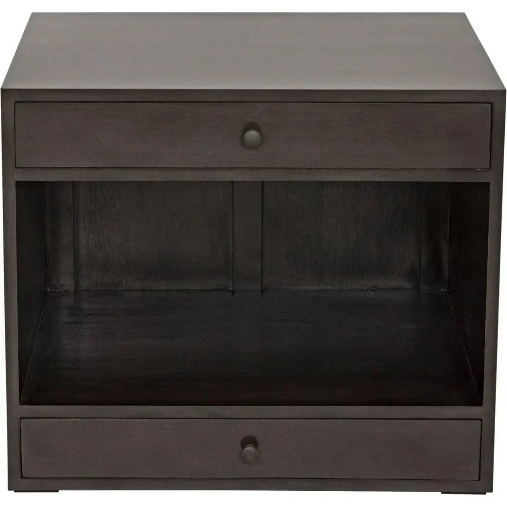 Noir Sumiko Black Wood Side Table