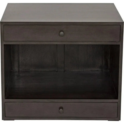 Noir Sumiko Black Wood Side Table
