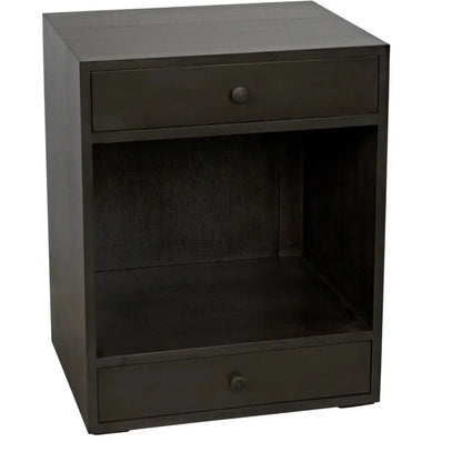 Noir Sumiko Black Wood Side Table