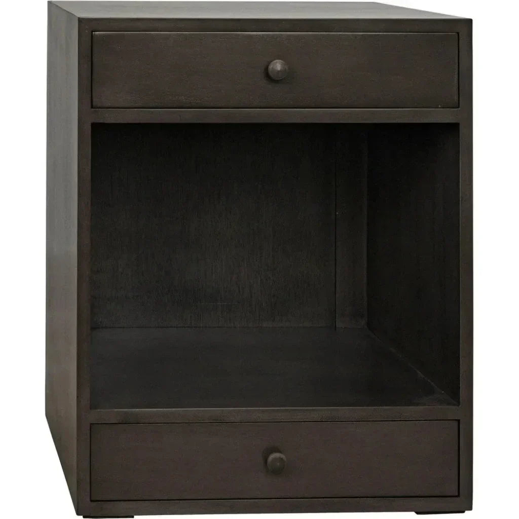 Noir Sumiko Black Wood Side Table