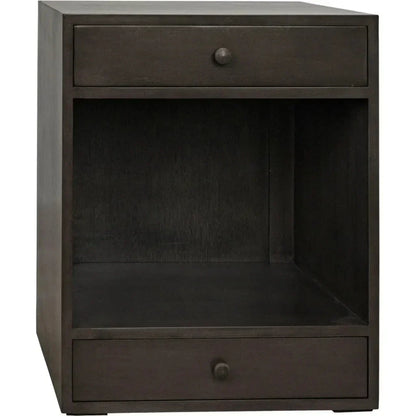 Noir Sumiko Black Wood Side Table