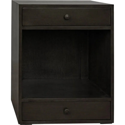 Noir Sumiko Black Wood Side Table