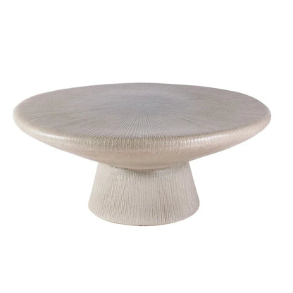 Sunburst Ceramic Patio Coffee Table