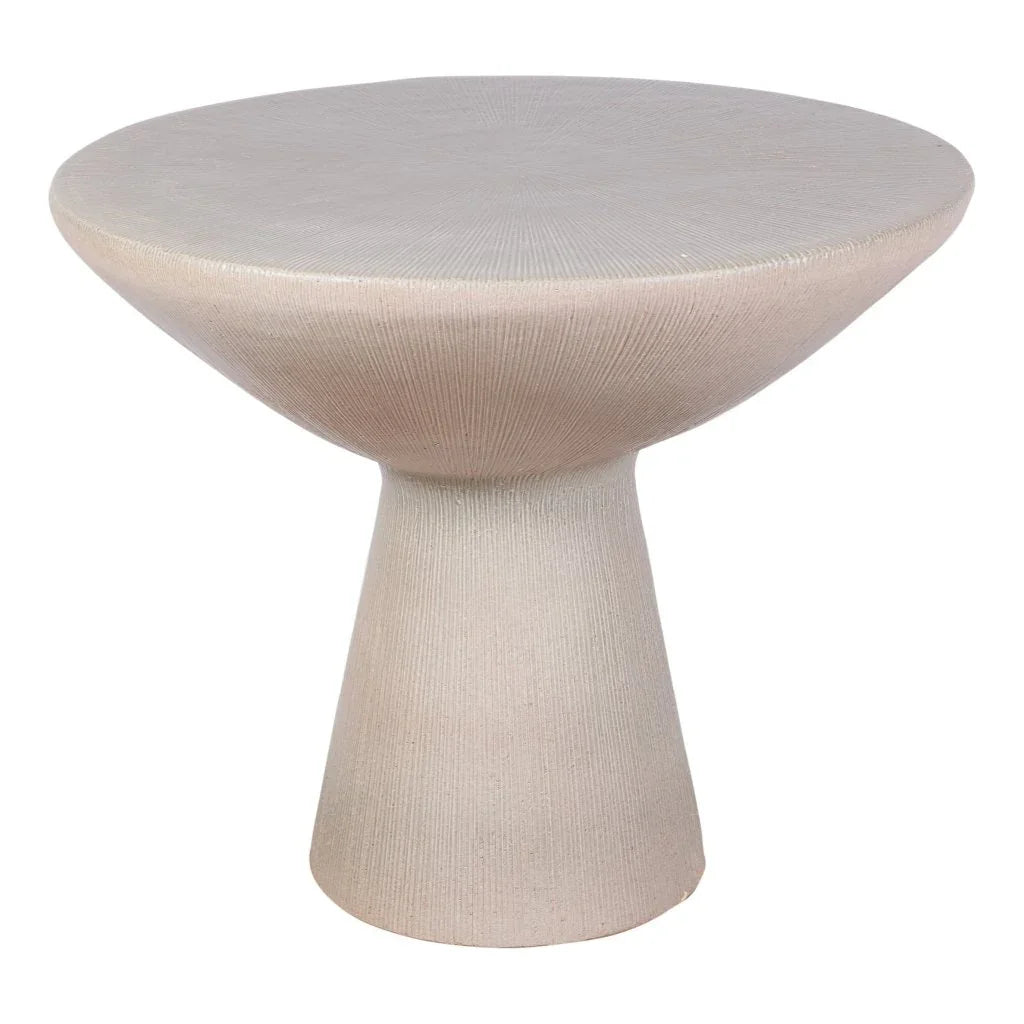 Sunburst Ceramic Round Patio Accent Table