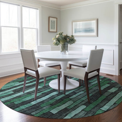 LOOMLAN Rugs Sundal Green Washable Indoor-Outdoor Rug